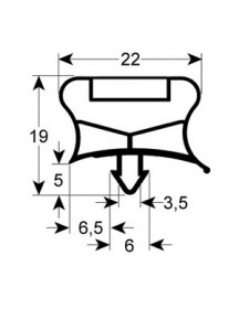 Ущільнювач ящика гумка для холодильного столу Electrolux, Zanussi RCSN, HB серії 902325 395x260мм профіль 9794