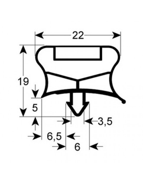 Ущільнювач ящика гумка для холодильного столу Electrolux, Zanussi RCSN, HB серії 902325 395x260мм профіль 9794