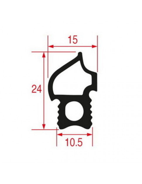 Ущільнювач дверей гумка для пароконвектомата Convotherm C4eT, C4eD 6 рівнів серії 902416 460x490мм