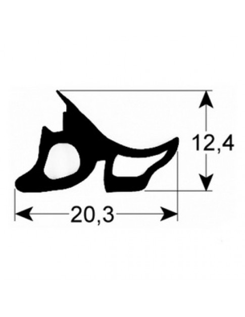 Ущільнювач дверей гумка для пароконвектомата Convotherm OES, OEB 10.10 mini серії 902429 1880мм