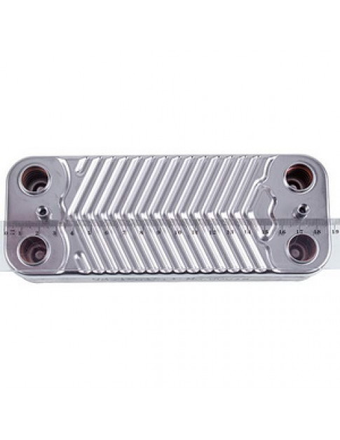 Теплообмінник пластинчастий ГВП (12 пластин) для газового котла Ferroli 902410680