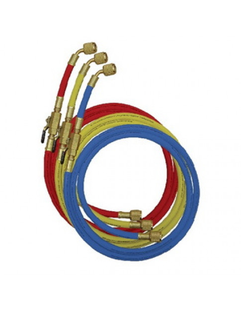 Набір зарядних шлангів з фитингом і вентилем Mastercool 90262-60-E (150см, 1/4