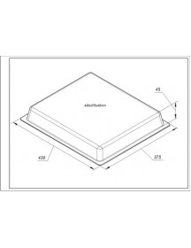 Hansa 9045756 эмалированный противень (глубокий) 430x375x45мм для духовки