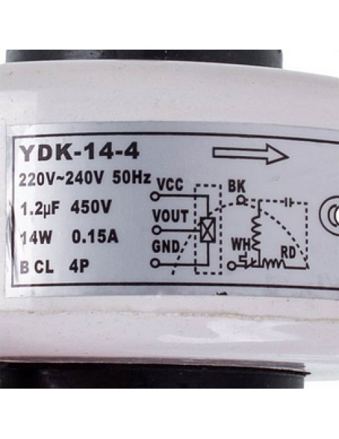 Мотор вентилятора блоку для кондиціонера Beko 9197600011 YDK-14-4 14W 240V 0.15A (проти год. стрілки) Мотор вентилятора блоку для кондиціонера Beko 9197600011 YDK-14-4 14W 240V 0.15A (проти год. стрілки)