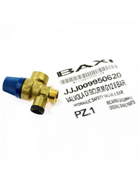 Запобіжний клапан 8 бар для бойлера газового котла Baxi Nuvola 3 Comfort, Westen Boiler Digit 9950620