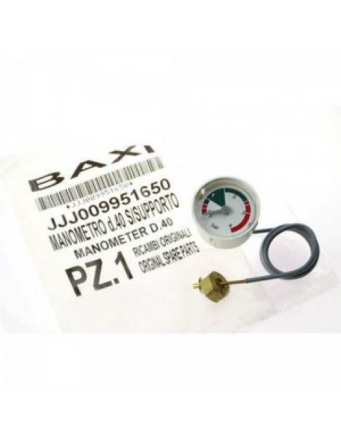 Манометр D=40 мм для газового котла Baxi Eco-3/Four, Main, Westen Pulsar, Quasar, Star Digit, Roca Neobit 9951650