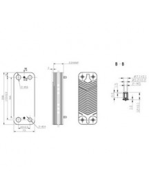 Теплообмінник пластинчастий ГВП Zilmet (16 пластин) для газового котла Ariston 998483 Теплообмінник пластинчастий ГВП Zilmet (16 пластин) для газового котла Ariston 998483