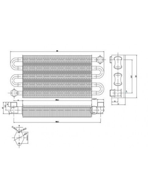 Теплообмінник первинний (90 ламелей) для газового котла Ariston Genus, Microgenus, Microsystem 998620