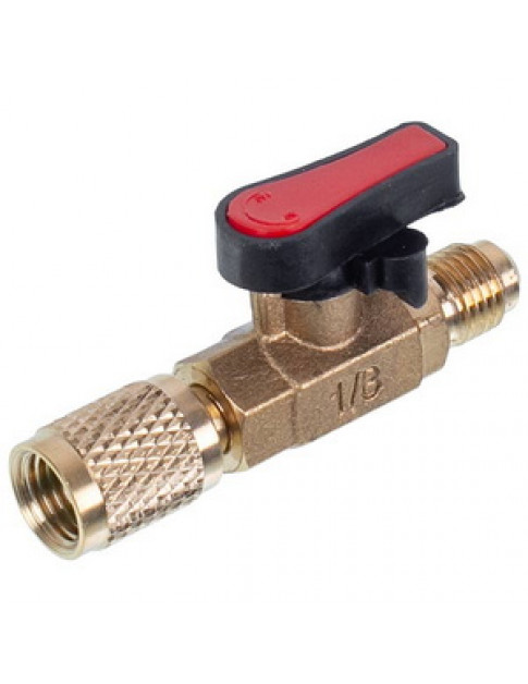 Кран прямий для заправки фреону R600 (1/4&apos&apos) RTM BV-01