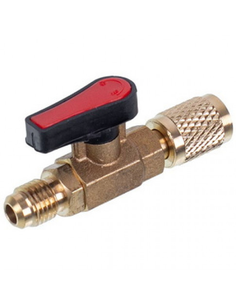 Кран прямий для заправки фреону R600 (1/4&apos&apos) RTM BV-01