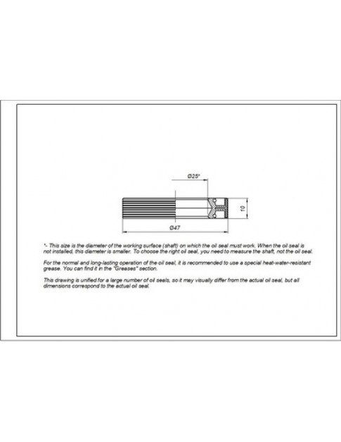 Сальник для пральної машини Ariston 25*47*10 C00002592 Сальник для пральної машини Ariston 25*47*10 C00002592