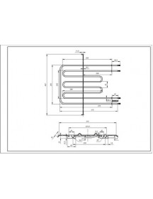 Тен верхній (гриль) для духовки Indesit C00081591 2800W (556+2250W)