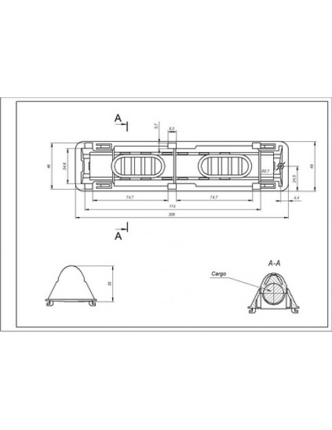 Активатор, ребро барабана для пральної машини Indesit L=208mm C00083894