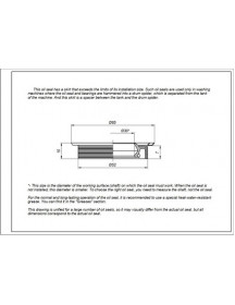 Сальник 30*52/65*7/10mm для пральної машини Indesit C00096186