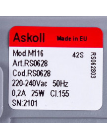Помпа 25Вт M116 Askoll C00108264 для стиральной машины Indesit