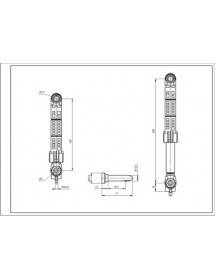 Амортизатор бака для стиральной машины Индезит ANSA C00140744 100Н L=165-260мм D отверстия=13мм Амортизатор бака для стиральной машины Индезит ANSA C00140744 100Н L=165-260мм D отверстия=13мм