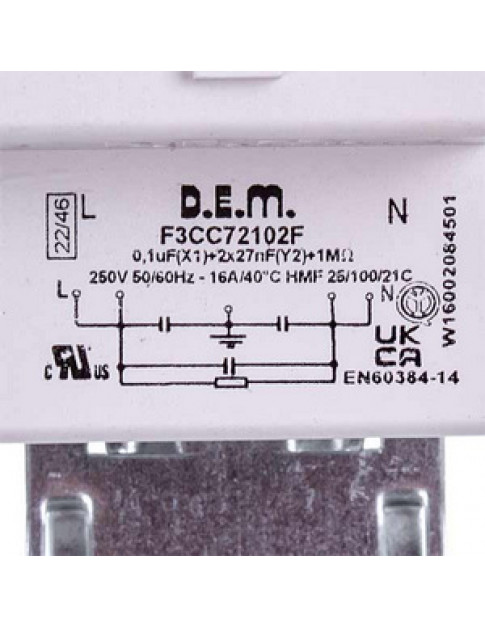 Сетевой фильтр F3CC72102F для стиральной машины Индезит C00143383