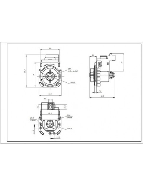 Помпа 30W B20-6AZ Hanyu C00285437 для пральної машини Indesit