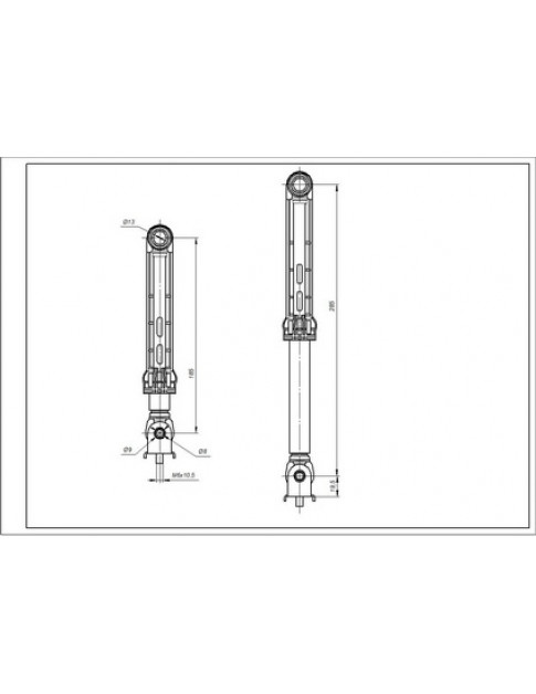 Амортизатор бака для стиральной машины Indesit C00303587 CIMA (2 шт.) 120Н L=185-285 мм D отверстий=13/8 мм Амортизатор бака для стиральной машины Indesit C00303587 CIMA (2 шт.) 120Н L=185-285 мм D отверстий=13/8 мм