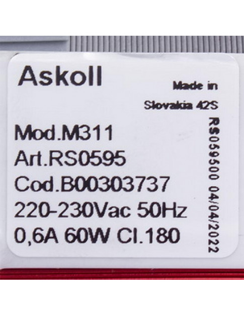 Помпа циркуляційна для посудомийної машини Indesit, Ariston C00303737 Askoll 60W M312 (нового зразка)