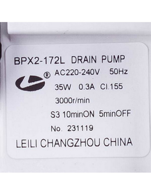 Ariston C00309709 Помпа 35W BPX2-172L Leili для пральної машини