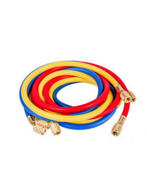 Набор заправочных шлангов C360-S (3 шт.x1500mm 1/4''-5/16'' SAE) для фреона R-410 Набор заправочных шлангов C360-S (3 шт.x1500mm 1/4''-5/16'' SAE) для фреона R-410