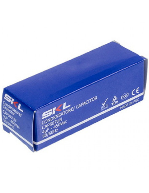 Пусковой конденсатор для стиральной машины 4uF 450V CAP507UN