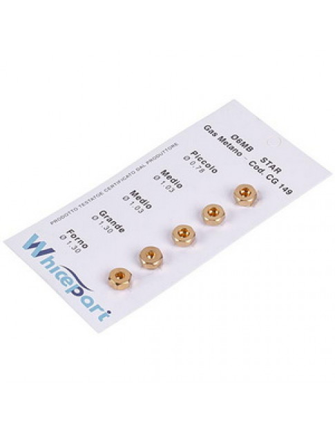 Набір форсунок (5 шт) пальника COD.CG149 для газової плити Whicepart.