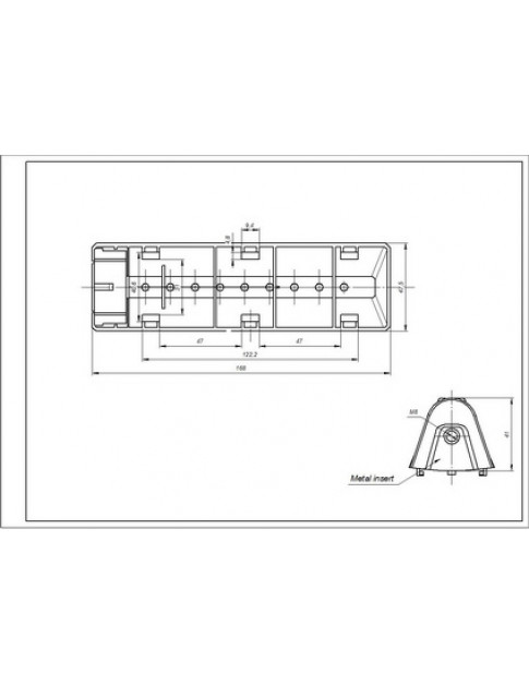 Активатор, ребро барабана для пральної машини Samsung DC97-02051B L=168mm