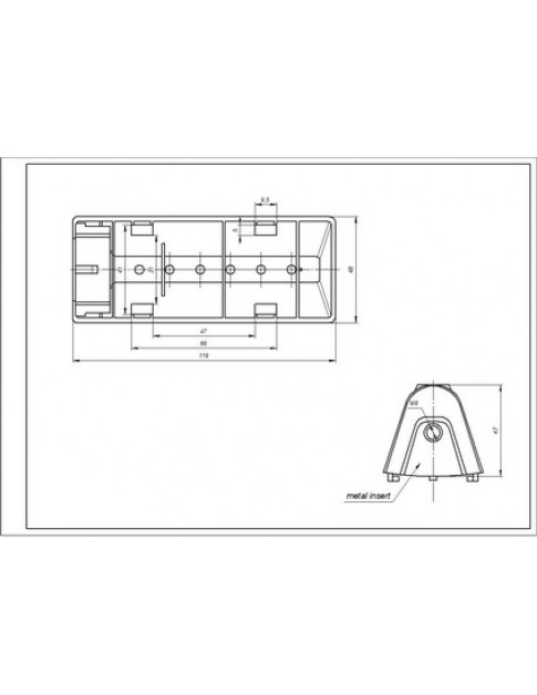 Активатор барабана (ребро) для пральної машини Samsung DC97-02051D L=120mm