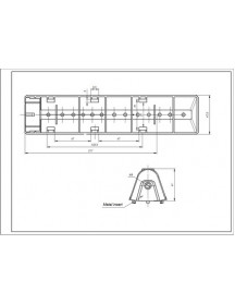 Активатор, ребро барабана для пральної машини Samsung DC97-02051E L=218mm