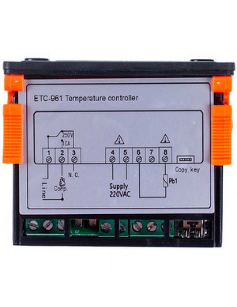 Контролер ETC-961 (мікропроцесор 1 датчик) 220V 8A