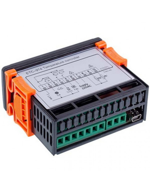 Контроллер ЕТС-974 (микропроцессор 2 датчика) 220V 8A