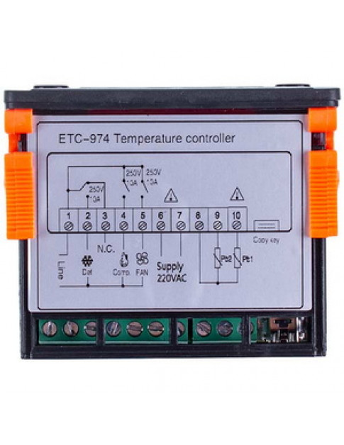 Контроллер ЕТС-974 (микропроцессор 2 датчика) 220V 8A