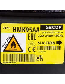 Компресор для холодильника SECOP (DANFOSS) HMK95AA R600a 167W (з пусковим реле ZAF-5) Компресор для холодильника SECOP (DANFOSS) HMK95AA R600a 167W (з пусковим реле ZAF-5)