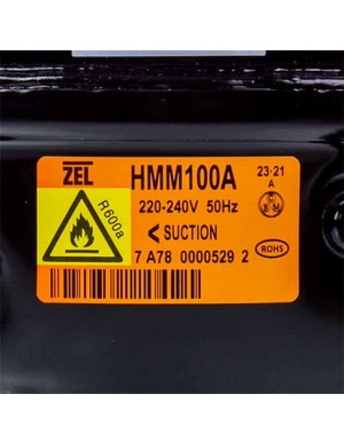 Компресор для холодильника Zanussi ZEL HMM100A R600a 100W (з пусковим реле)