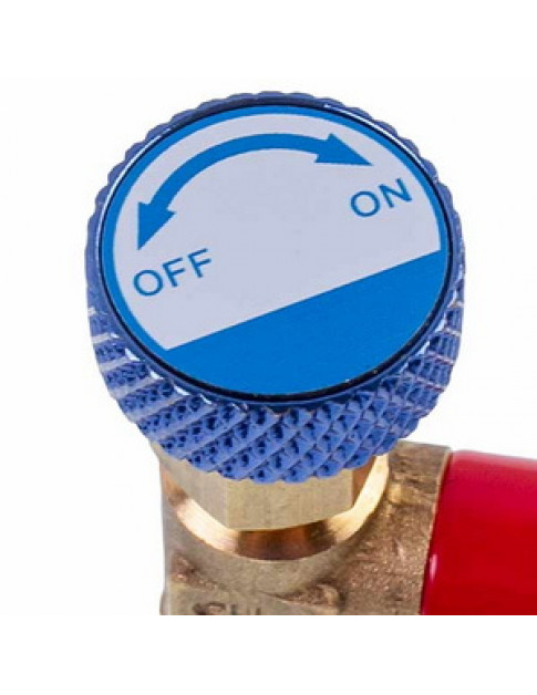 Кран для заправки кондиціонерів HS-1222 (різьба внутрішня 1/4&apos&apos зовнішня 1/4&apos&apos)