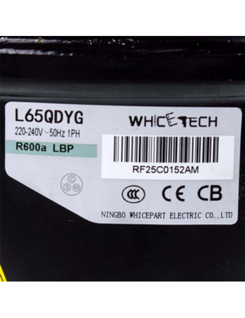 Компресор для холодильника WhiceTech L65QDYG R600a 110W (з пусковим реле)