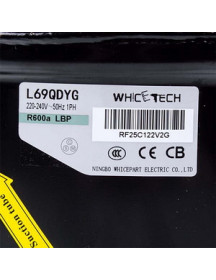 Компресор для холодильника WhiceTech L69QDYG R600a 130W (з пусковим реле)