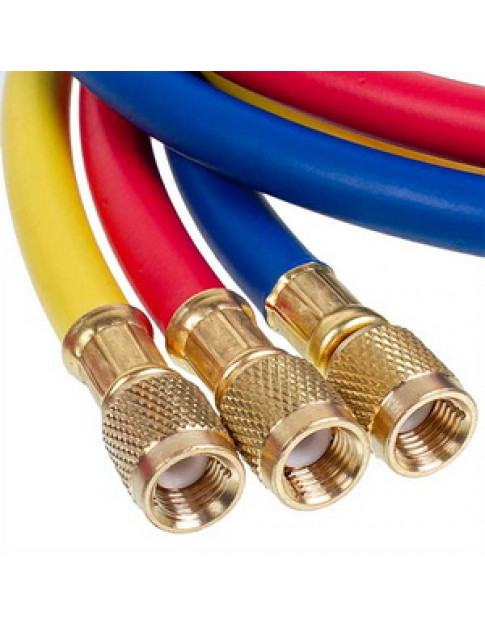 Манометричний колектор 2-вентильний LEETO LMG-2-R410A (R410 R407 R134 R22) + шланги 3шт.x1200mm