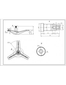 Хрестовина барабана для пральної машини з прямим приводом LG MHW34308901 L=100mm Хрестовина барабана для пральної машини з прямим приводом LG MHW34308901 L=100mm