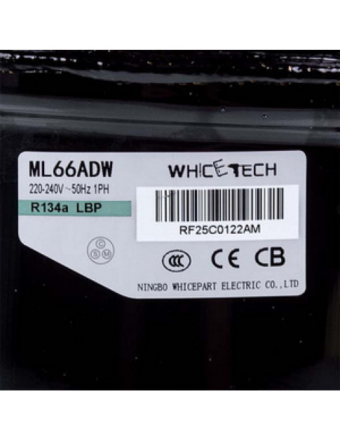 Компрессор для холодильника WhiceTech ML66ADW R134a 165Вт (с пусковым реле) Компрессор для холодильника WhiceTech ML66ADW R134a 165Вт (с пусковым реле)