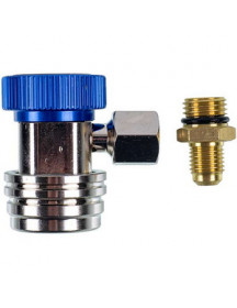 Заправна муфта QC-L (низького тиску) для автокондиціонерів швидкознімна з перехідником