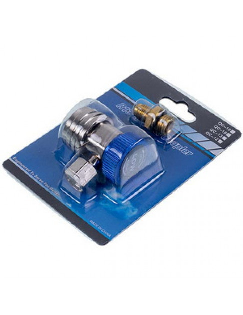 Заправна муфта QC-L (низького тиску) для автокондиціонерів швидкознімна з перехідником