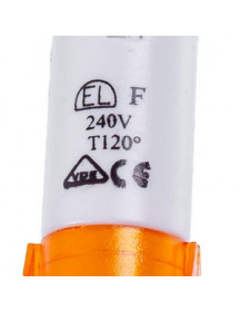 Лампочка індикації для бойлера SWT716UN L=54mm 230V 120°С D=10mm (2 контакти) Лампочка індикації для бойлера SWT716UN L=54mm 230V 120°С D=10mm (2 контакти)