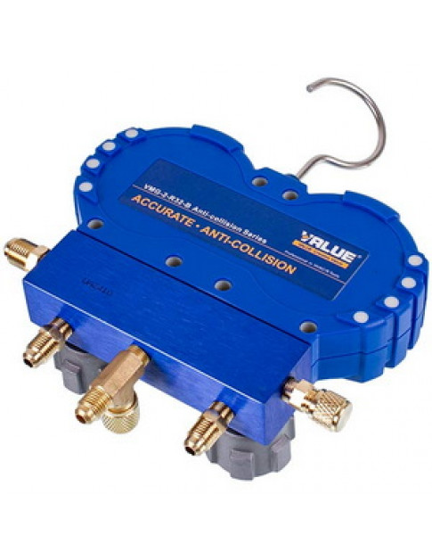 Манометрический коллектор 2-вентильный VALUE VMG-2-R32В-НОВЫЙ+шланги 3 шт. х 1500 мм (R32 R410 R22)