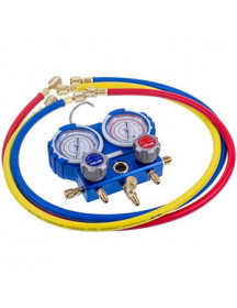 Манометричний колектор 2-вентильний VALUE VMG-2 R410А-B + шланги 3шт (R410 R407 R22 R134)
