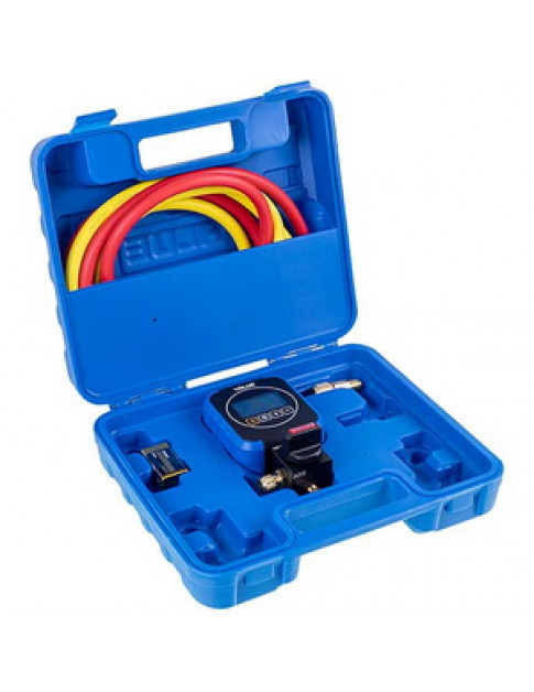 Манометричний колектор 1-вентильний VALUE  VRM1-0101 NAVTEK (електронний манометр) + шланги 2шт.