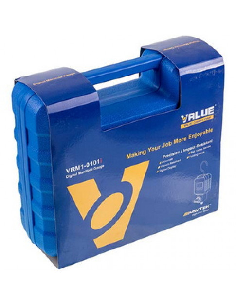 Манометричний колектор 1-вентильний VALUE  VRM1-0101 NAVTEK (електронний манометр) + шланги 2шт.