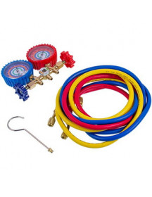 Манометрический колектор 2-вентильний XM-R572G R-410 (R-22 R-134 R-404) + шланги 3шт.x1800mm